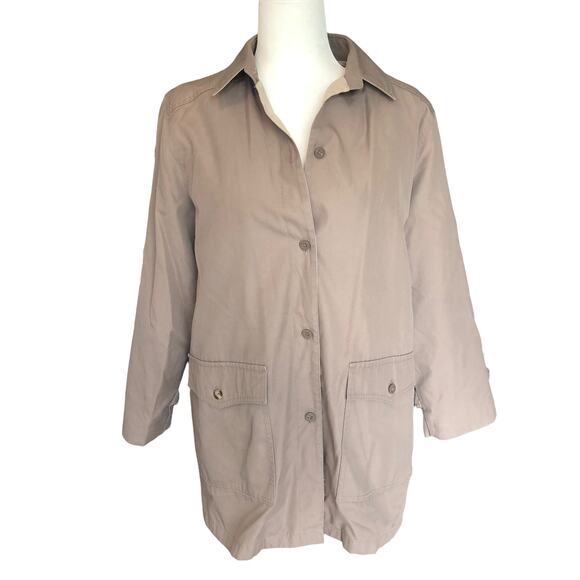 Vintage London Fog Faux Fur Lined Button Front Trench Coat 12 - Picture 1 of 10